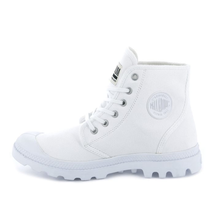 Palladium Pampa Hi Originale High Tops Women's Sneakers White | UK A026-FME